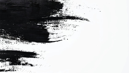 Brush stroke and texture. Black Brush strokes on white Background. Brush strokes texture. Grunge texture. Grunge background. EPS10.
