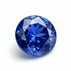 sapphire gemstone with white background