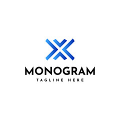 Obraz premium X Letter Logo Design Template