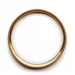 Minimalist Golden Round Frame, High-Resolution Studio Shot