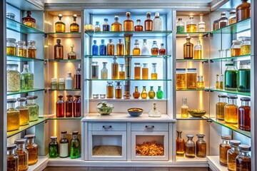 Home Medicine Cabinet Scientific Research: Lab Setting Portrait