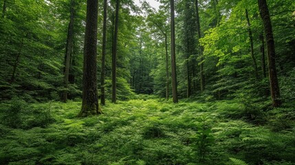 Serene Green Forest: A Tranquil Escape into Nature's Embrace