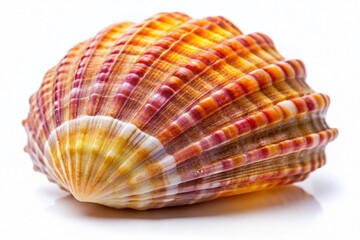 Obraz premium Isolated Seashell on White Background - Detailed Macro Photography
