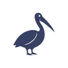 High-Quality Pelican Bird Silhouette Vector for Designers.