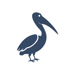 High-Quality Pelican Bird Silhouette Vector for Designers.