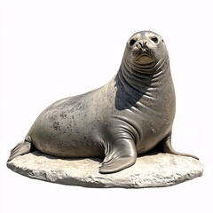 Fototapeta premium Northern Elephant Seal Resting on a Rock