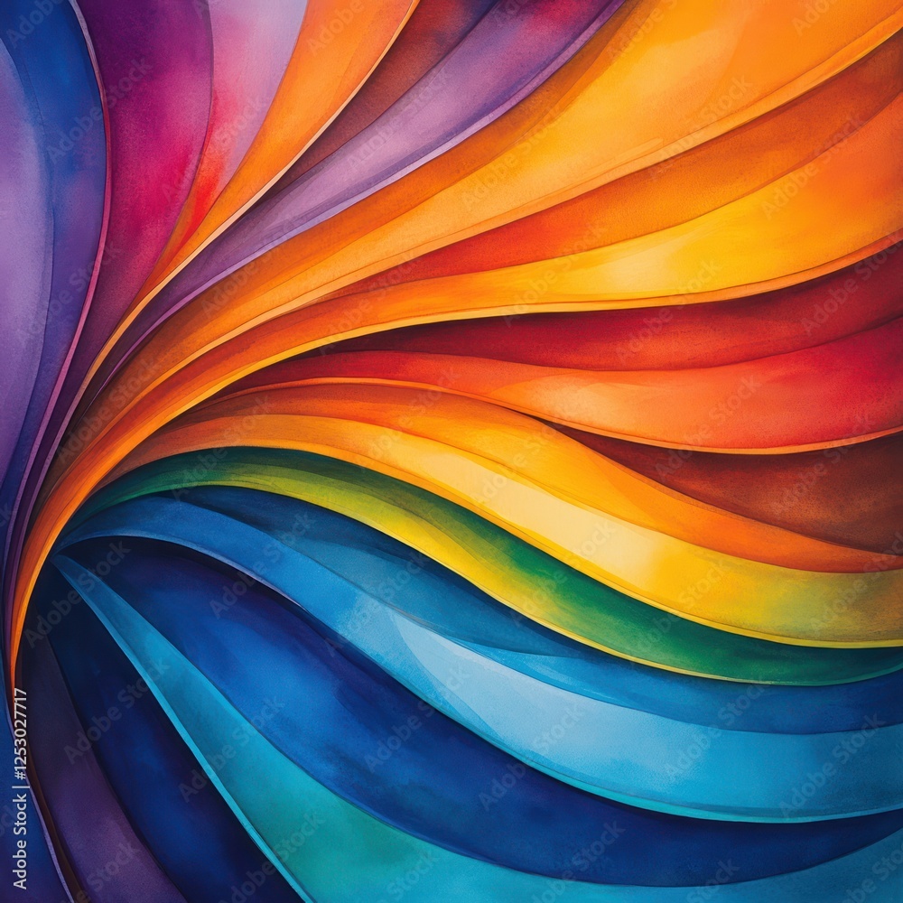 Leinwandbilder vibrant waves of colorful abstract art with flowing patterns and smooth gradients in vivid hues