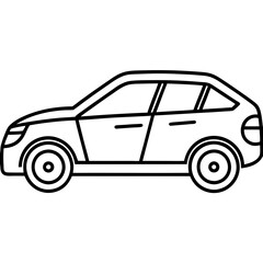 Clean and Minimal EV Line Art Graphic