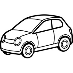 Fototapeta premium Clean and Minimal EV Line Art Graphic