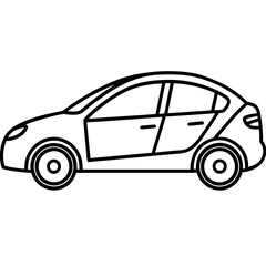 Clean and Minimal EV Line Art Graphic