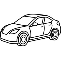Clean and Minimal EV Line Art Graphic