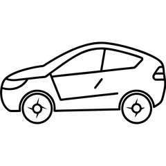 Clean and Minimal EV Line Art Graphic