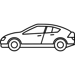 Clean and Minimal EV Line Art Graphic