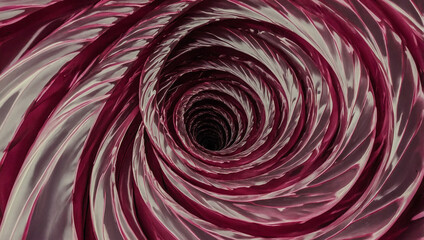 Abstract pink spiral with a swirling design.