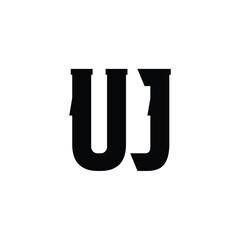 UJ monogram logo design letter text name symbol monochrome logotype alphabet character simple logo