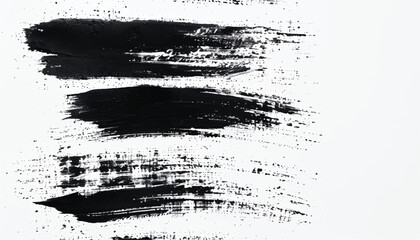 Naklejka premium Brush strokes texture. Black ink paint stroke background. Vector black paint ink brush stroke. Grunge texture.