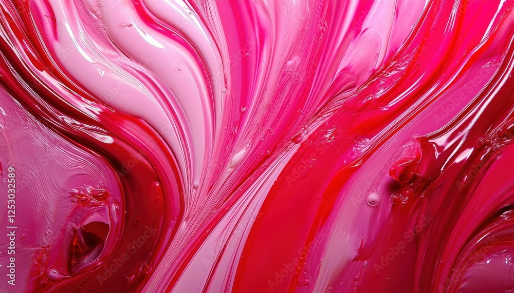 Poster vibrant pink paint texture swirl with bold strokes and glossy finish for abstract background or arti