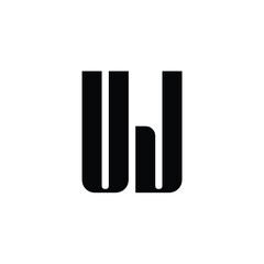 UJ monogram logo design letter text name symbol monochrome logotype alphabet character simple logo