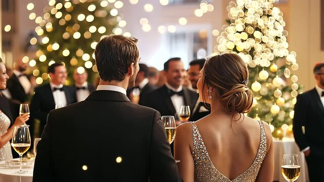 1_High Society Garden Party with String Quartet Playing a Classical Music