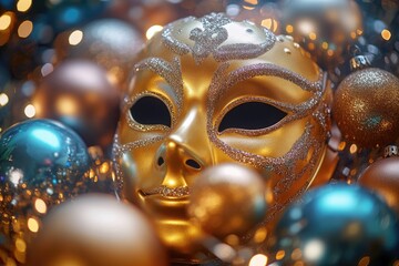 Celebrate with these gold masquerade masks, perfect for festive occasions and themed events. The intricate design adds a touch of elegance to any event.