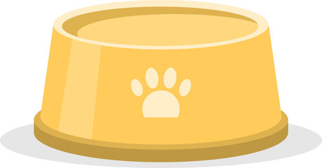 Dog bowl, pet food bowl, dog bowl isolated on white background, background image, vector illustration, vector.