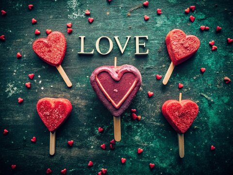 Low-Light Photography: Love Yourself Typography & Heart Popsicles - Inspirational Graphic T-Shirt Design