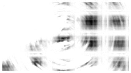 Creative round texture halftone vector template.