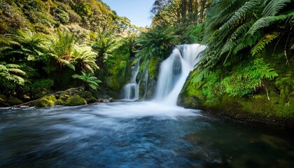 small waterfall in the forest