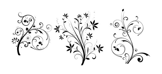 Various different floral designs