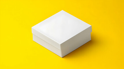 A white square gift-style box with a secure lid, commonly used for packaging premium bakery items, desserts, or small gifts. It is eco-friendly and recyclable.

