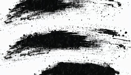 Naklejka premium Black ink paint stroke background. Brush paint stroke background. Vector black paint, ink brush stroke, brush or texture. Grunge texture for background. 