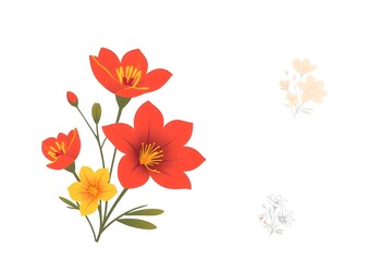 isolated blooming red tulip image
