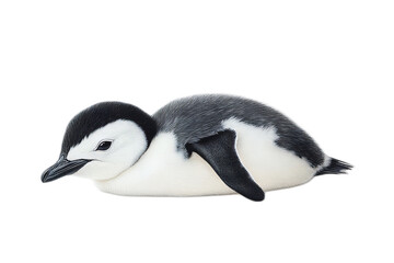 Fototapeta premium Adorable Baby Penguin Resting