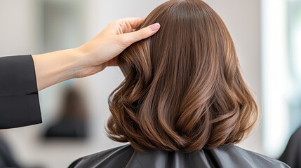 Naklejka premium Elegant Hair Styling Techniques with Professional Tools for Stunning Results