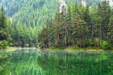 The Green Lake in Styria, Austria, spring season
