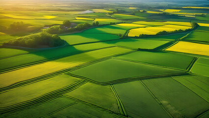 green field of wheat