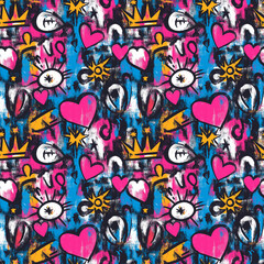 seamless graffiti wall texture