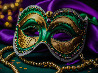 Beautiful holiday card for Mardi Gras celebration.