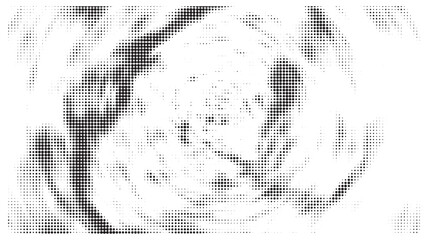 Creative round texture halftone vector template.