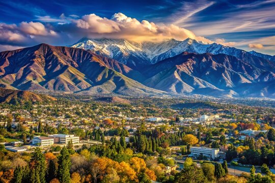 Majestic San Gabriel Mountains Panorama: Pasadena View of Mount Lowe