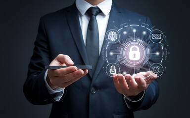 Cybersecurity, Data Protection, AI Technology, Digital Privacy, Secure Business, Network Security, Smart Authentication System, Innovation.