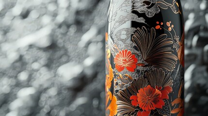 Artisan Setsubun Sake Bottle Close-Up