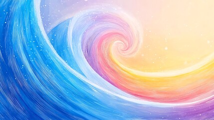 Fototapeta premium Pastel Swirl Wave Abstract Background - Pastel Colors