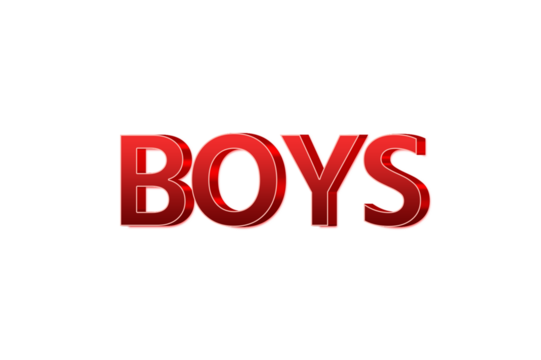 Boys 3d text effect
