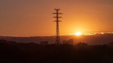 Sky background on sunset. Nature composition. Summer background.