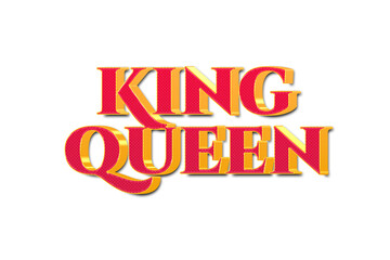 King Queen 3d text effect