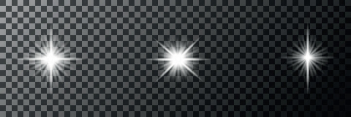 Bright Glowing Light Effects On Transparent Background