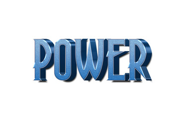 Power 3d text effect