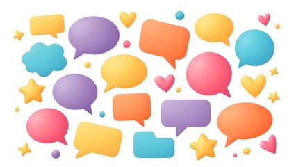 Creative dialog boxes in a riot of colors