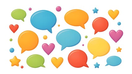 Creative dialog boxes in a riot of colors